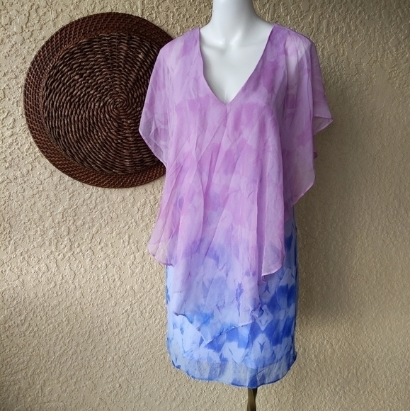 Addison Flutter Razer Back Layered Dress